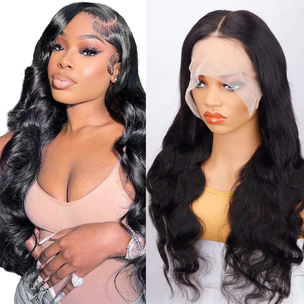 TNICE Фронтальный парик 13x6 Объемная волна Человеческие волосы Предварительно