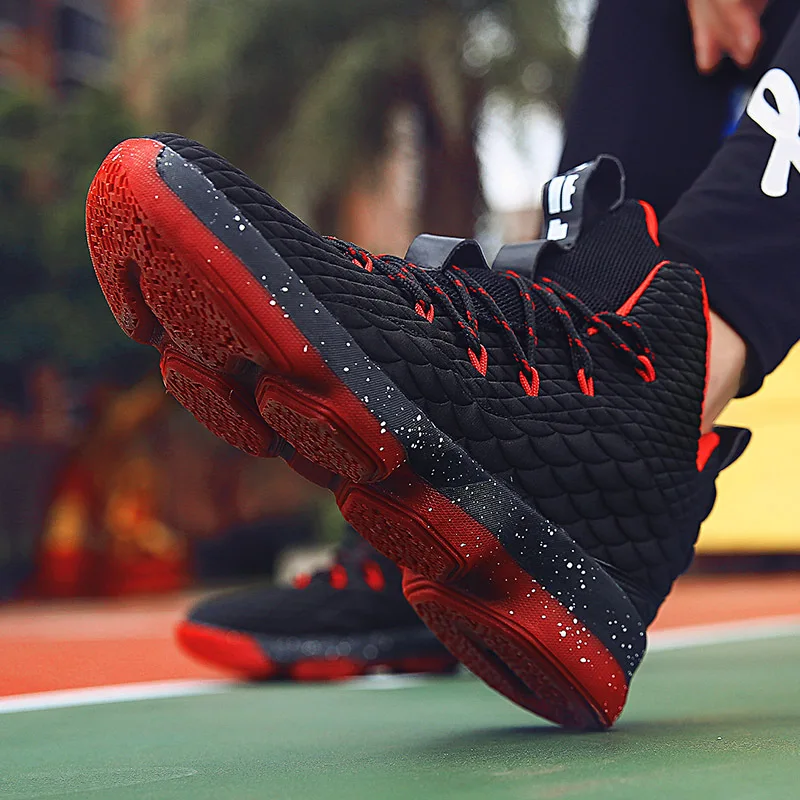 Basketball shoes men's shoes high top boots anti skid wear large size sneakers