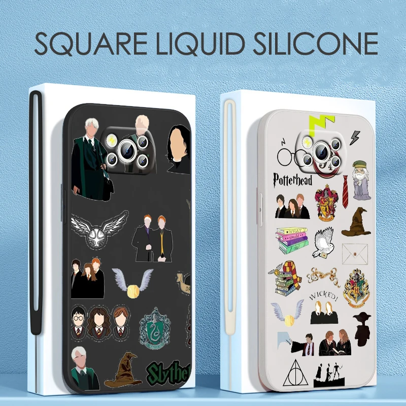 

Cute Malfoy P-potters For Xiaomi POCO X4 M5S F4 M4 X3 F3 M3 C3 F2 X2 F1 Pro GT NFC 4G 5G Liquid Rope Phone Case