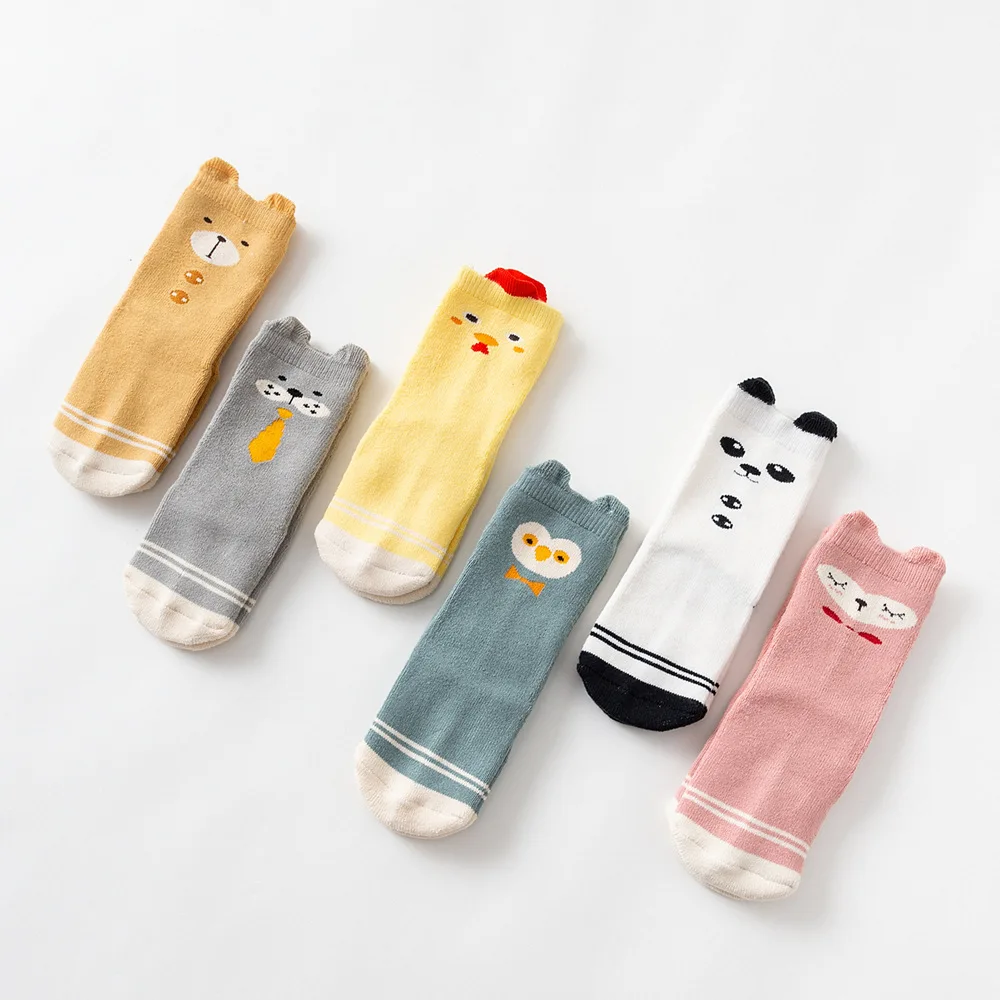 

Baby Socks Autumn and Winter Cartoon Boys and Girls Middle and High Long Tube Warm and Thick Baby Socks Infants Baby Terry Socks