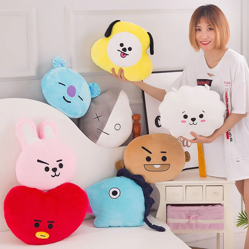 Фото Плюшевая кукла BT21 Kawaii 30 см, подушка в форме мультяшного персонажа, милые аниме-аксессуары, мягкая игрушка, подарок на день рождения №1