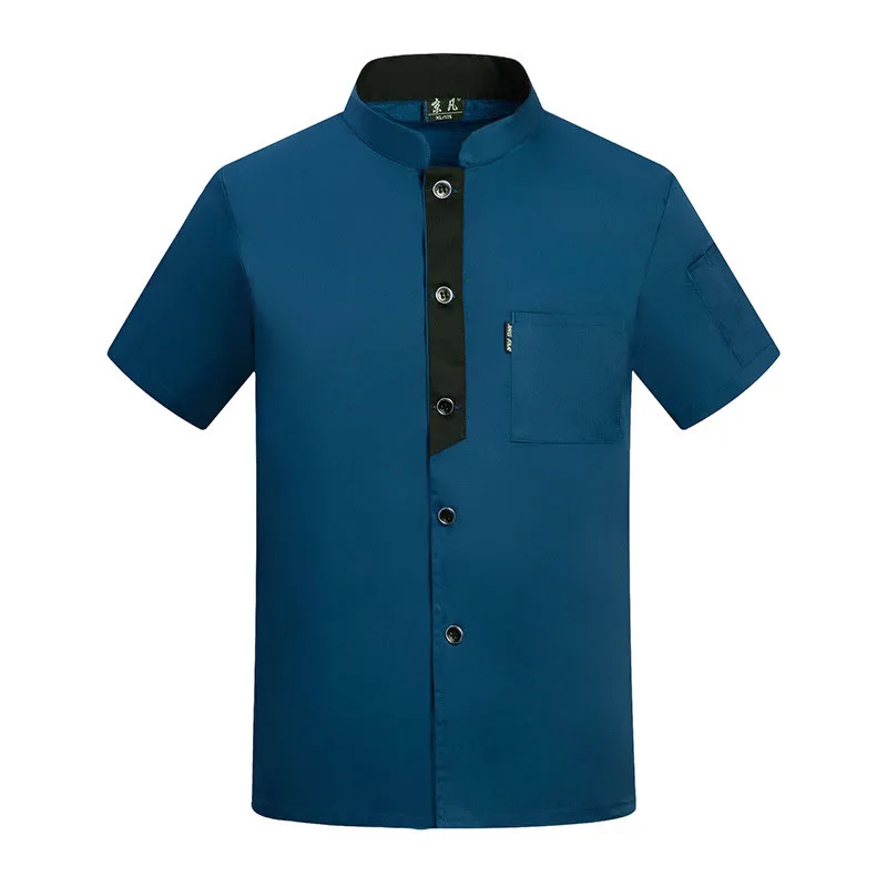 

Мужская униформа шеф-повара, пищевая служба, рабочая одежда для кухни, куртка с короткими рукавами для ресторана, отеля, кондитерских издели...