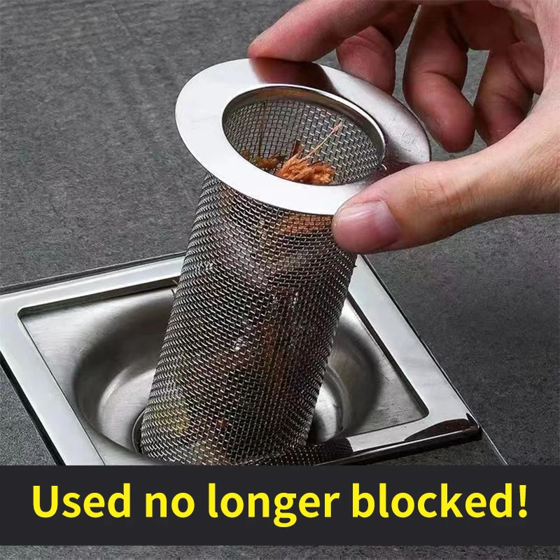 

1/2PCS Kitchen Sink Anti-clog Filter Floor Drain Filter Stainless Steel Mesh Bathtub Hair Catcher Shower Leak Net Strainer Drain