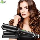 Щипцы для завивки волос с керамическим турмалином и ЖК-дисплеем температуры