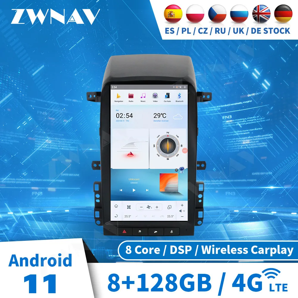 

128G Tesla Screen Carplay For Chevrolet Captiva 2008-2012 Android Autoradio Player Car GPS Unit Auto Audio Stereo Radio Receiver