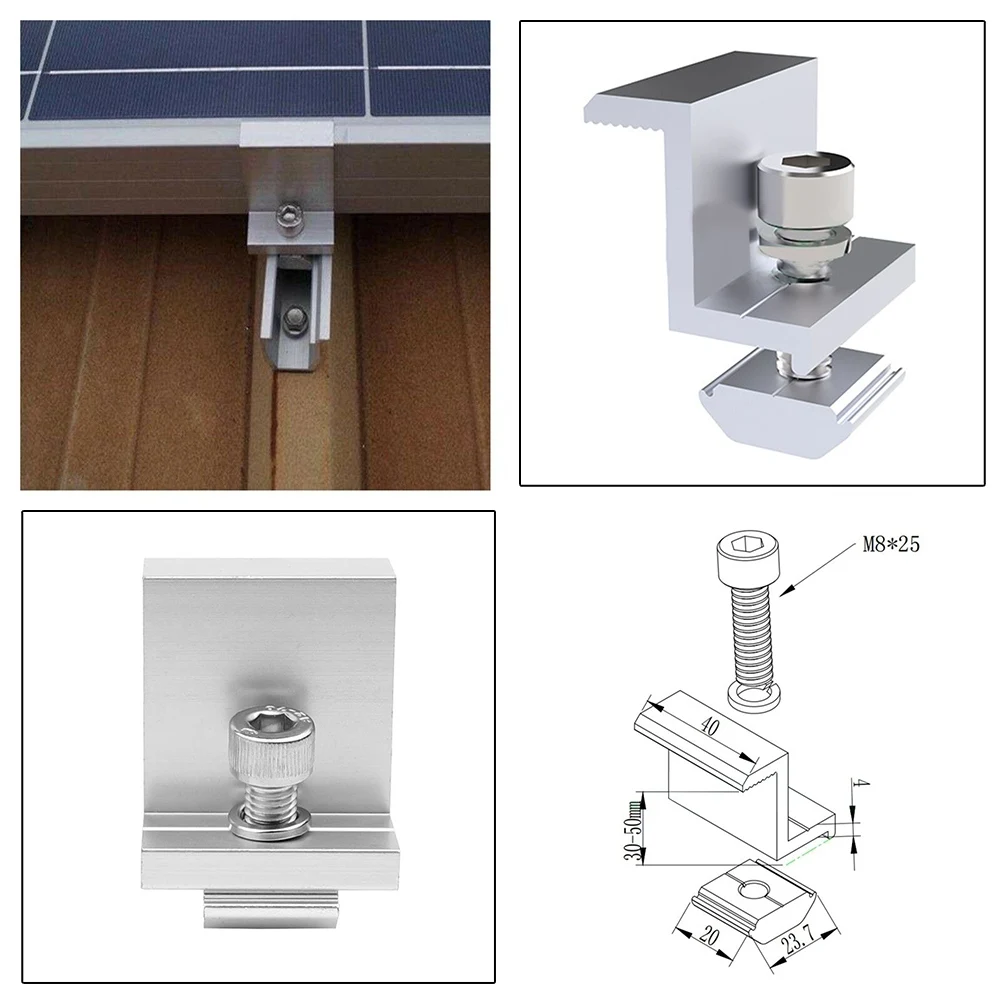 

The Real Color Of The Itustable Solar Panel Bracket Clamp Wide Photovoltaic Support Solar Panel Mounting Bracket Clamp Solar New