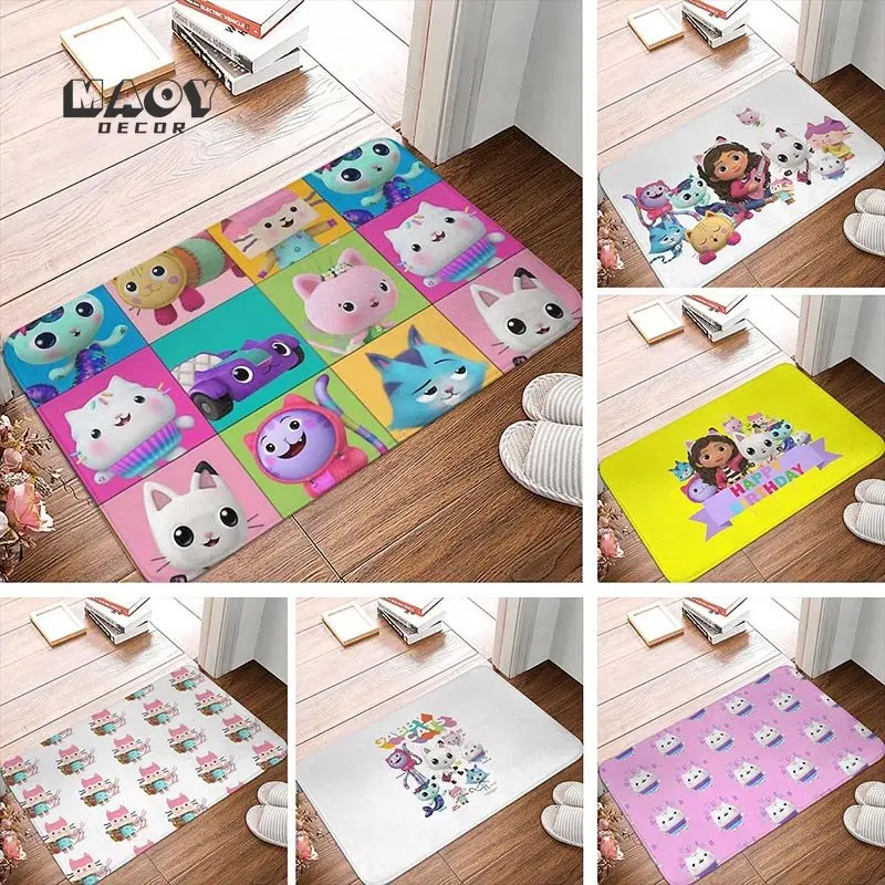 

Gabby's Dollhouse Anti-slip Mat For Bathroom Cartoon Pattern Doormat Living Room Decor Children's Bedside Carpet Outdoor Rugs