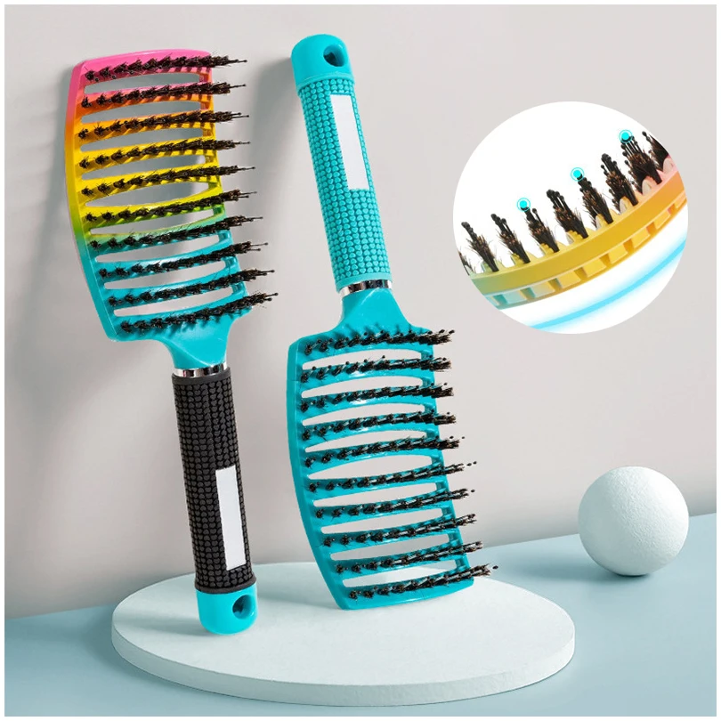 

2022 NEW Professional Detangling Comb Women Men Sclap Massage Hair Brush Styling Tools Wet Curly Hairdressing Hairbrush Salon