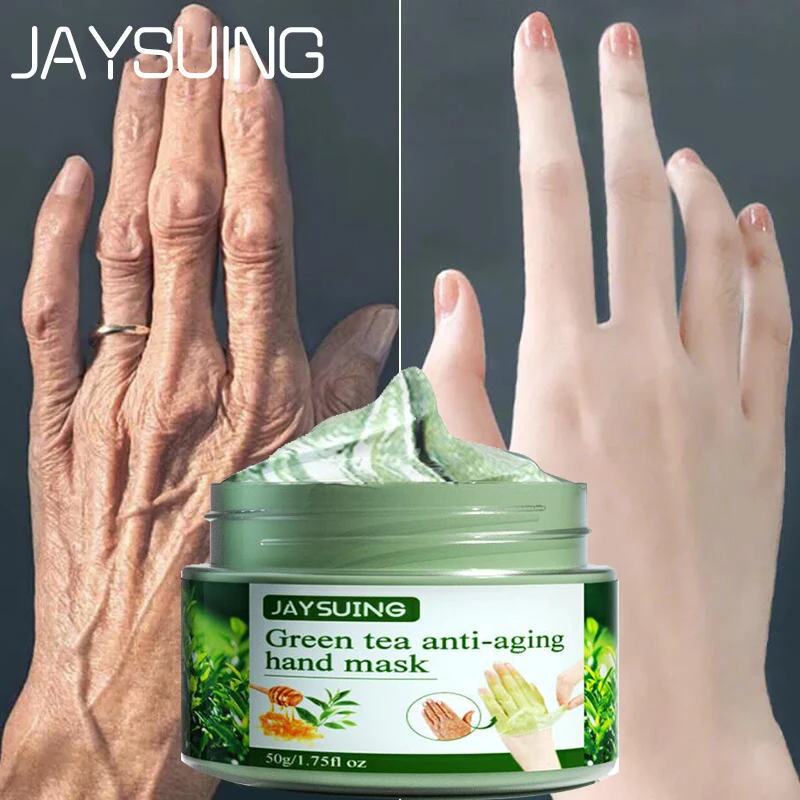 

Green Tea Wrinkle Removal Hand Mask Cream Moisturizing Whitening Exfoliating Repair Calluses Filming Anti-Aging Hand Skin Care