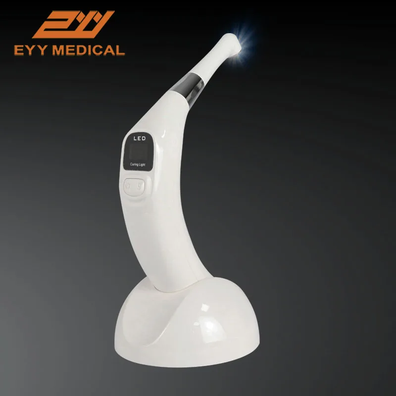 EYY Dental LED Curing Light Lamp Photopolymerizer 1 Second Cure Resin Wide Spectrum Wireless Dentistry Equipment 1200-2000mw/cm2