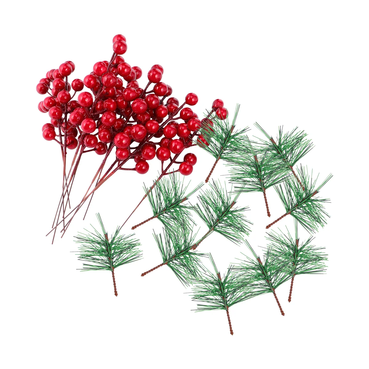 

20pcs Artificial Berry Branches Red Berries Berry Twig Spray Berry Floral Pick Artificial Pine Branch