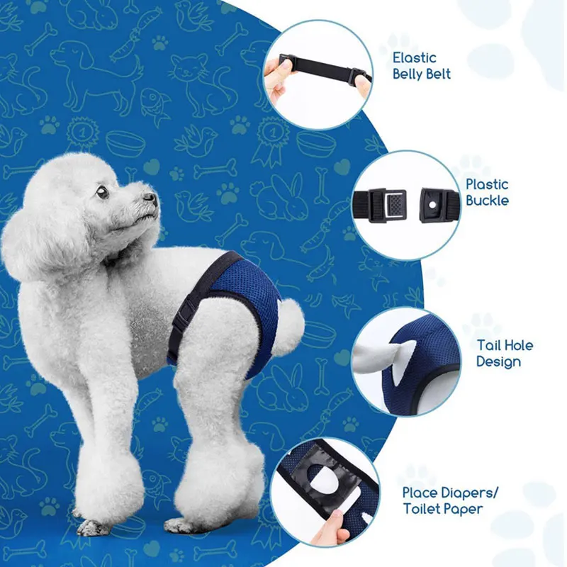 

Girl Dog Pet Diapers Puppy Pants Pet Underwe Dog Physiological Diaper Dogs Sanitary Panties Shorts Pet Accessories Washable