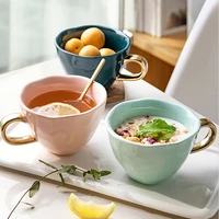 ceramic coffee mug nordic simple colorful glazed large home breakfast coffee tea milk water cup drinking birthday gift