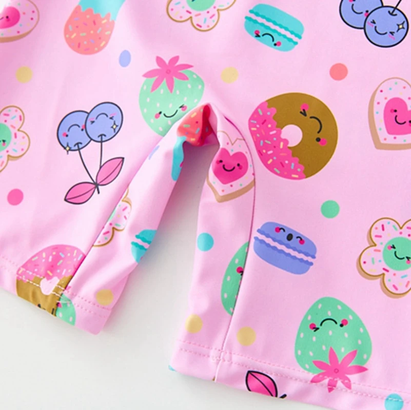 Girls Swimwear Long Sleeves Children's Swimsuit Girl UPF50 UV Protection Beach Clothes Baby Toddler Bathing Suit Swimming Wear