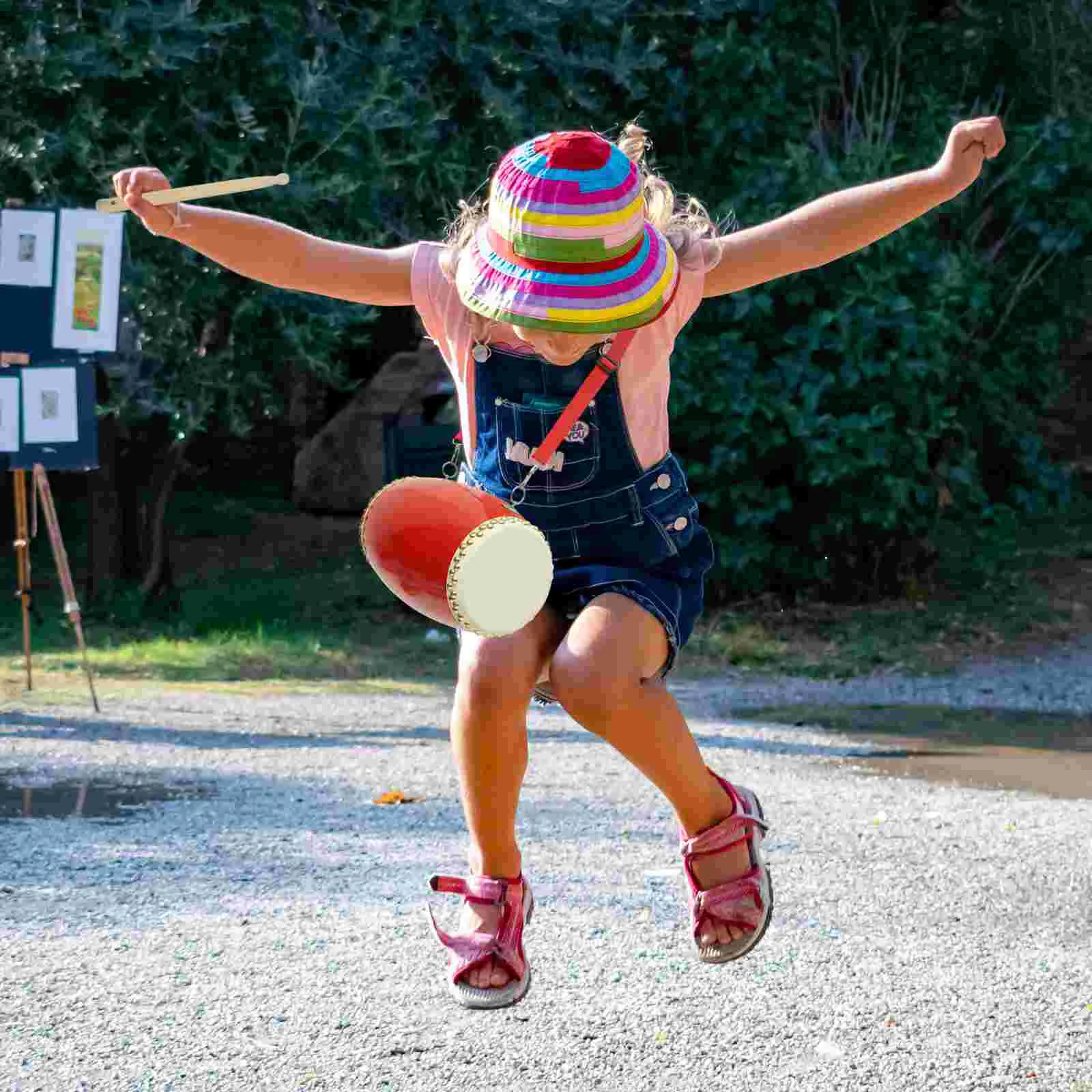 Талия Барабан Коровья Кожа Традиционный Китайский Прочный Ручной Простое