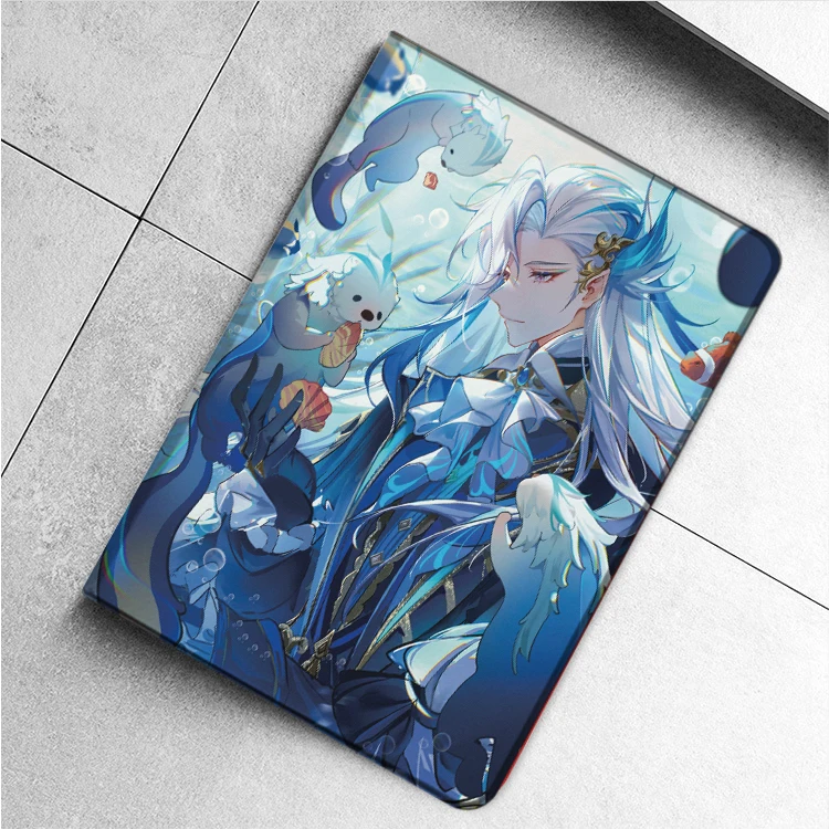 Genshin Impact Neuvillette чехол для iPad 10 2 7-го 8-го Air 3 Mini4 5 Роскошный силиконовый 4 Pro11/