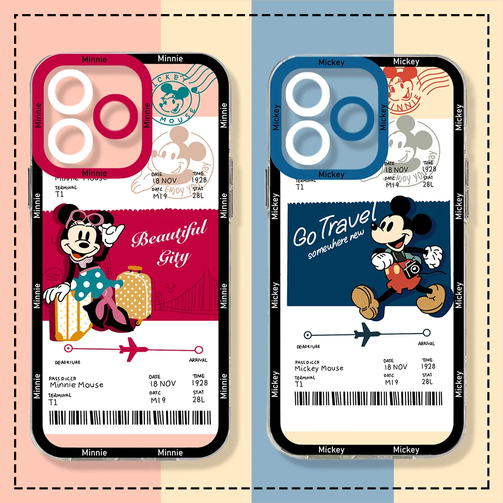 

Disney's Mickey and Minnie Tour Phone Case For Xiaomi Redmi Note 12C 11 10 Pro Plus 10C 9A 9C 9T K30 K40 4G 5G Transparent Capa