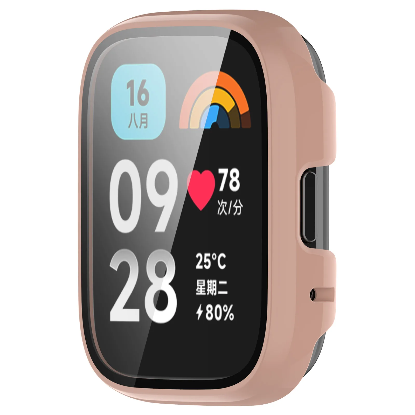 Чехол для ПК Active Overall Xiaomi Redmi Watch 3 Lite/Watch с пленкой из закаленного стекла