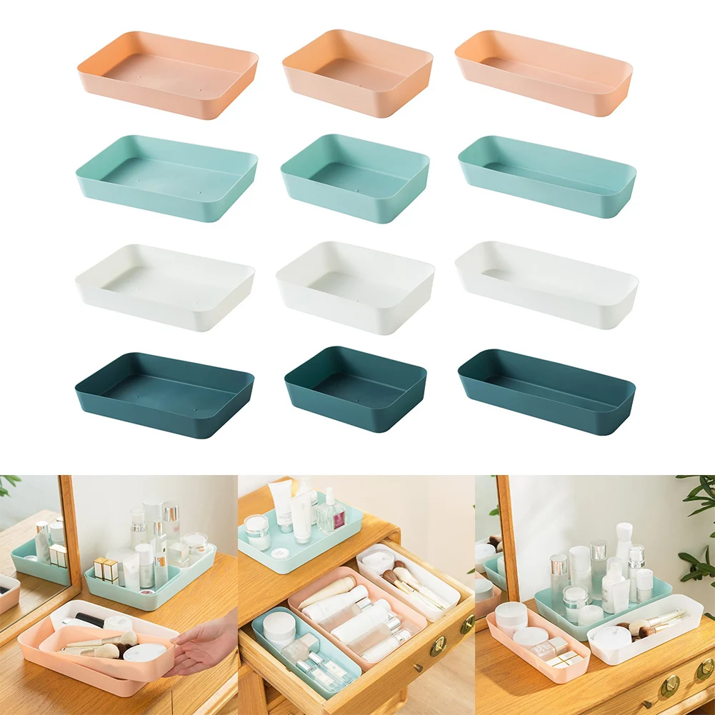 

Plastic Storage Box Drawer Partition Storage Box Rectangular Storage Box Kitchen Bedroom Household Multi Colors Multi Sizes