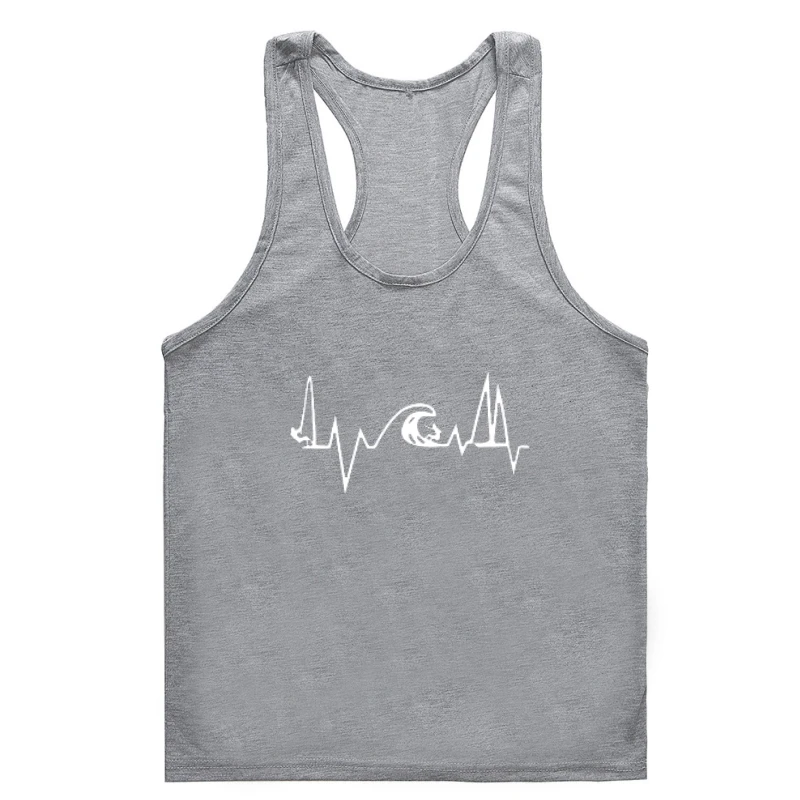 

Sea Heartbeat Surf Life Gym t-tank top menSailing Electric Funny tank Gym t-tank top menYouth Gym t-tank top mentank Gym t-tank