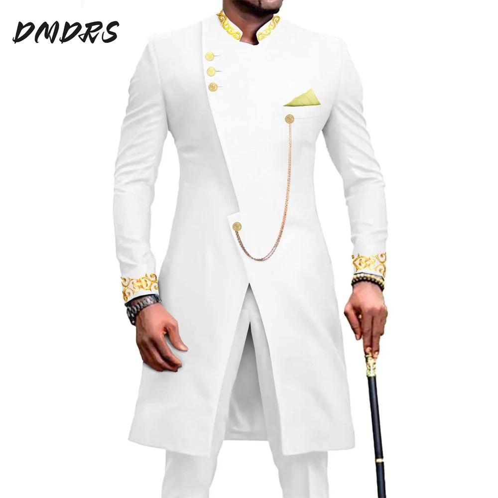 Стильный Африканский Национальный принт батик мужской повседневный костюм из 2