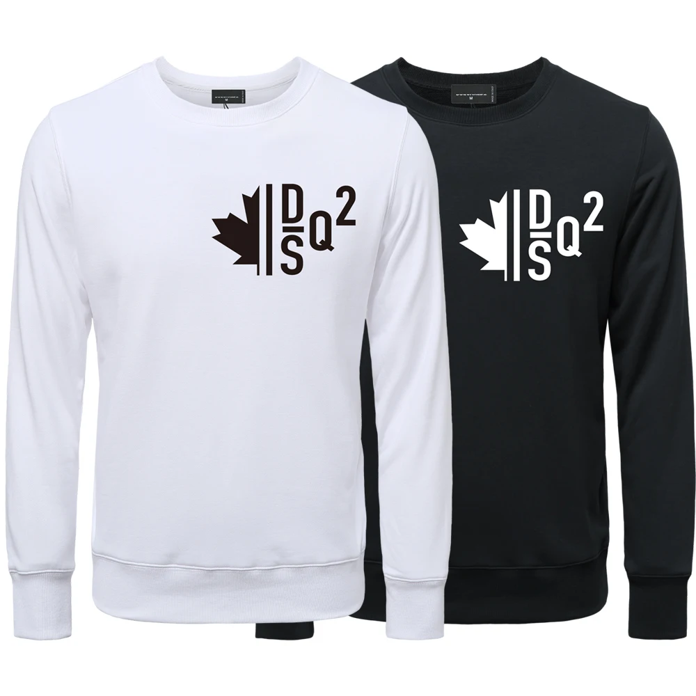 

Mens Spring Autumn Sweatshirt DSQ2 Brand Mens Daily Casual Loose DSQ Print Pullover Sweater Street Trend Hip Hop Sport Hoodie