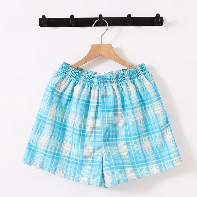 3pcs Arrow Pants Mens Boxers Men Loose Panties Plaid Wide Leg Boxer Shorts Homewear Breathable Underwear Quick-drying Underpants