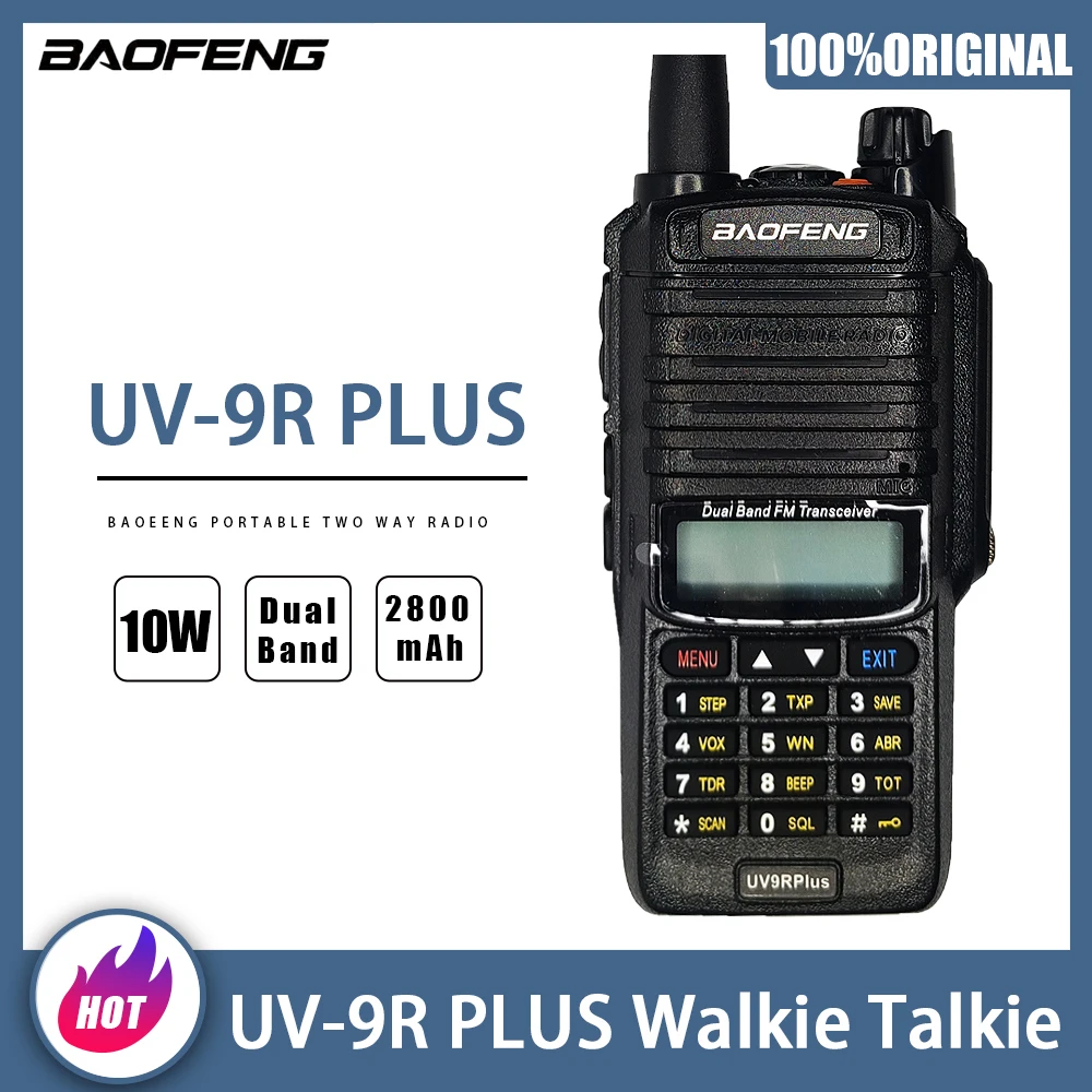 Baofeng Walkie Talkie UV-9R Plus 10 Вт водонепроницаемая портативная радиостанция am FM