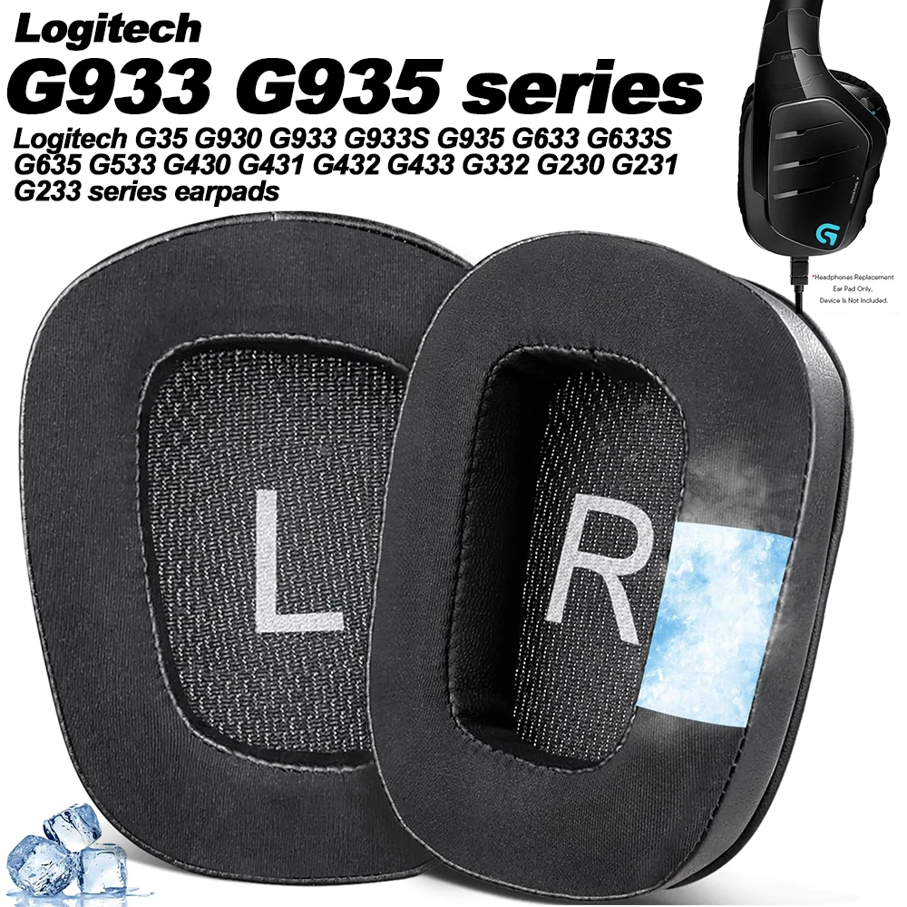 Фото Амбушюры, совместимые с Logitech G35 G930 G933 G933S G935 G633 G633S G635 G533 Амбушюры из пены с эффектом памяти, сменные накладные подушки №1
