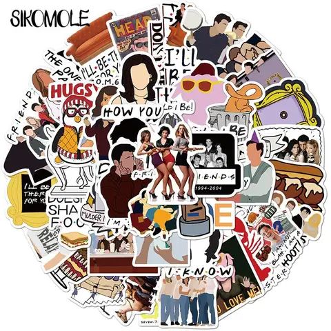 Наклейки Friends сериал SIKOMOLE 10/30/50 шт.