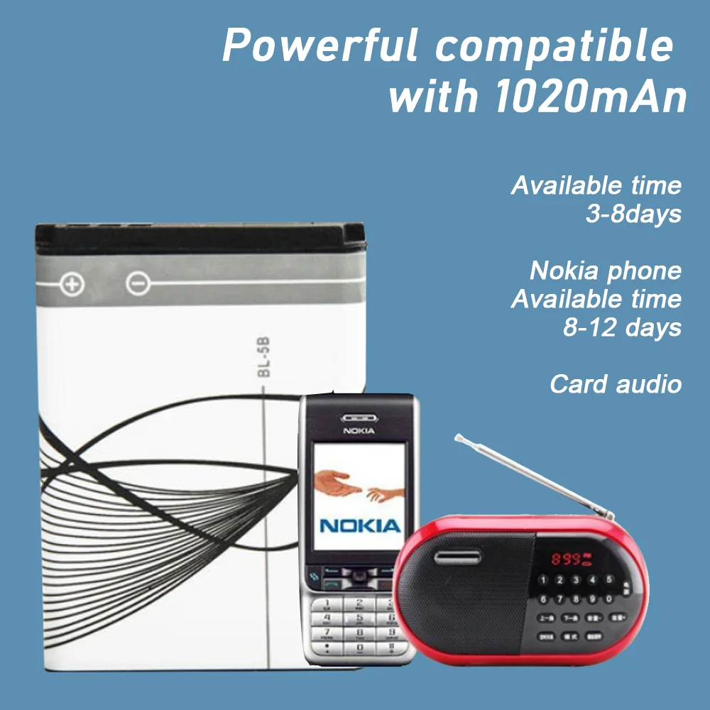 Новая аккумуляторная литиевая батарея для телефона Nokia 3 7 890 N80 N83 6120C 5300 5320 7360 3220 |