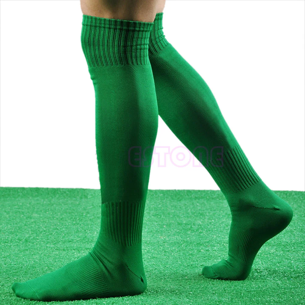 

New Mens Women Sports Long Socks Knee High Football Soccer Hockey Stocking