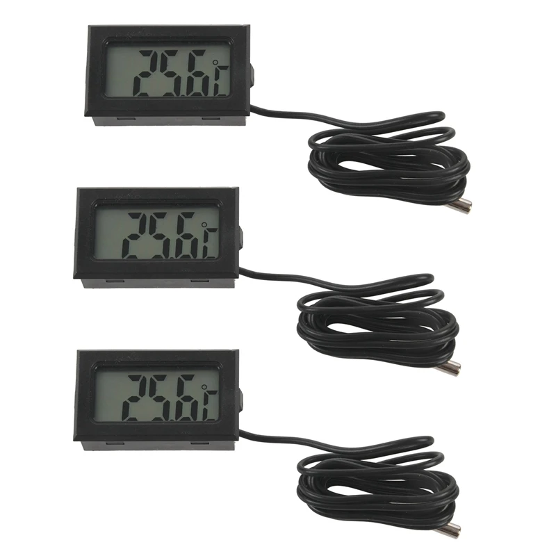 

3X New Digital LCD Thermometer Temperature Gauge Probe Sensor -50°C TO +110°C Range