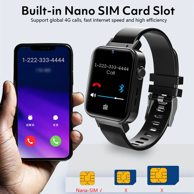 Водонепроницаемые Смарт-часы Smart Watch 5 АТМ 4G Wi-Fi Android 9 1 SIM-карта видеокамера звонки