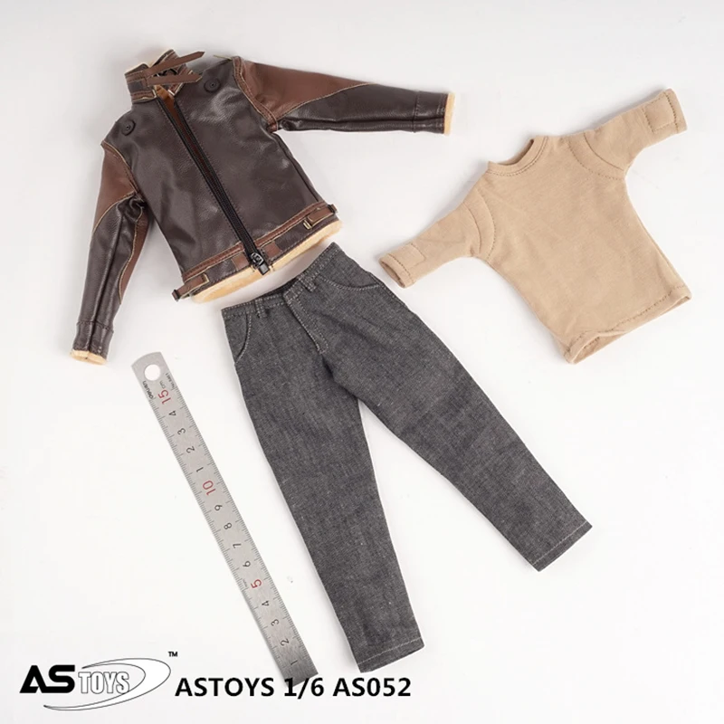 ASTOYS AS053 1/6 мужской солдат, модный кожаный костюм, Модель аксессуаров, подходит для 12 дюймов, фигурка тела