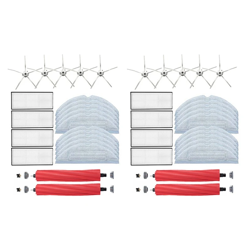 

2Set Promotion Main Brush Side Brush Hepa Filter Mop Cloth For Xiaomi Roborock S7 T7S T7S PLUS Vacuum Cleaner Parts