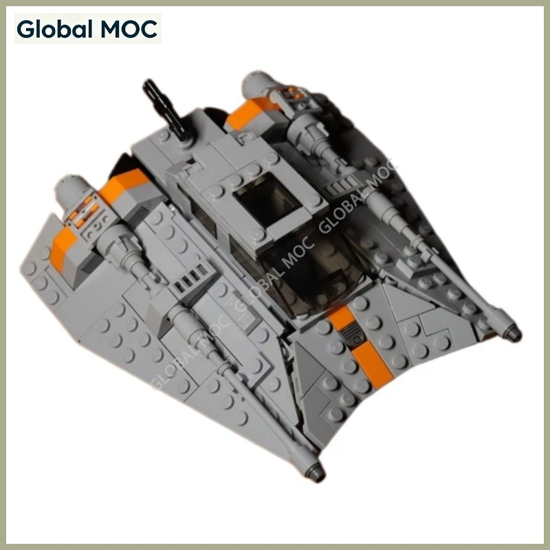 Фото Конструктор MOC T-47 Snowspeeder: Двухмоторный полярный боевой аппарат, коллекционный настольный сувенир/украшение №2