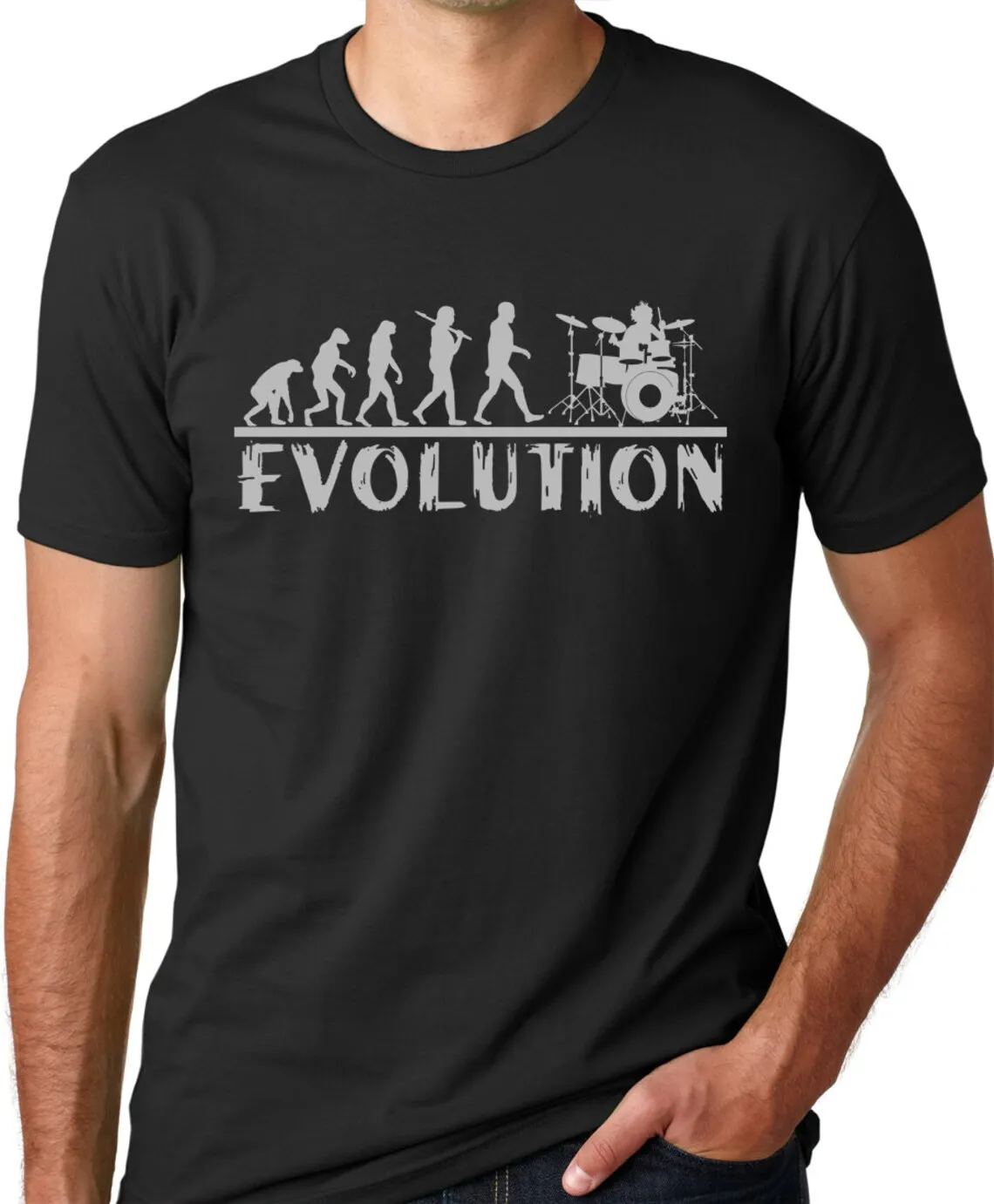 

Drummer Evolution T-shirt Music Humor Drums Funny Tee Musicians gifts Drummer shirts Gifts for him Gifts for dad