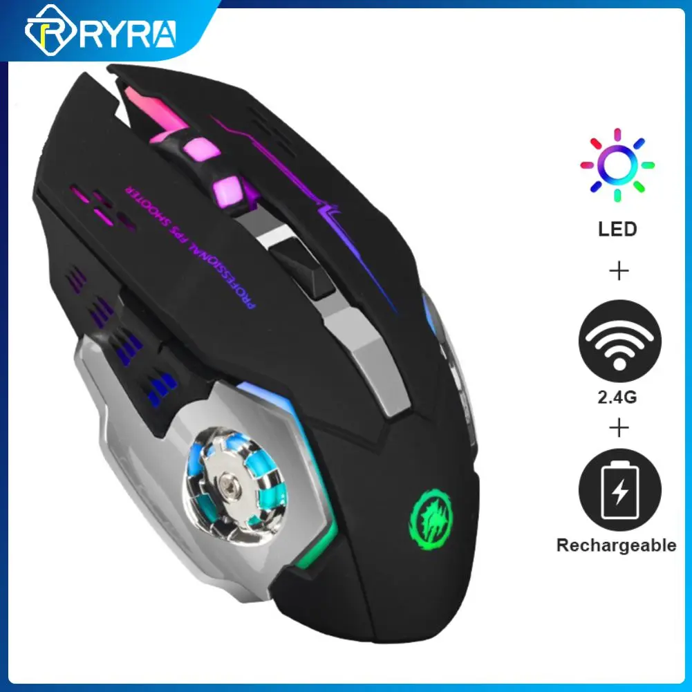 

RYRA PC Gamer Wired Gaming Mouse 6 Buttons 3200 DPI Adjustable LED RGB Backlit Light USB Computer Mouses For PC Laptop Desktop