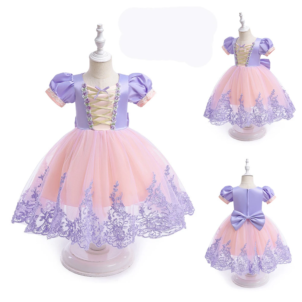 

Halloween Costume Ball Gown 1-6y Children's Kids Embroidery Princess Cospaly Dresses Girl Party Dress Summer Vestido Costume