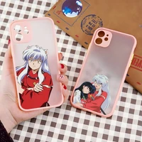 anime inuyasha phone case for iphone 12pro cases pro 13 11 max mini for iphone 8 7 plus se 2020 xs max x xr matte hard pc cover