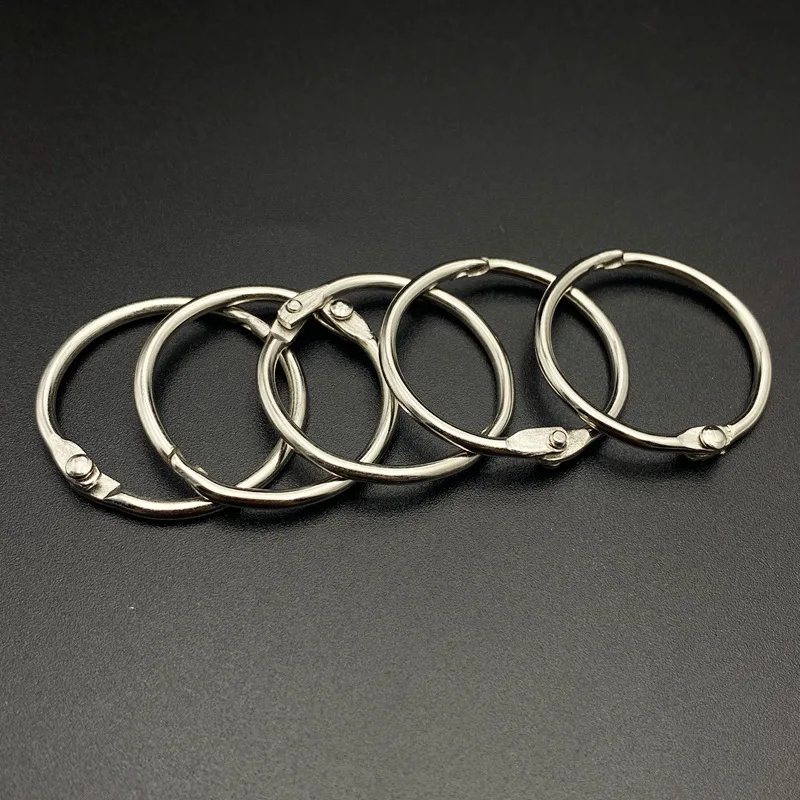 

10pcs/lot Metal Loose Leaf Binder Rings DIY Loose Leaf Notebook Desk Calendar Diary Accessories Various Sizes Available