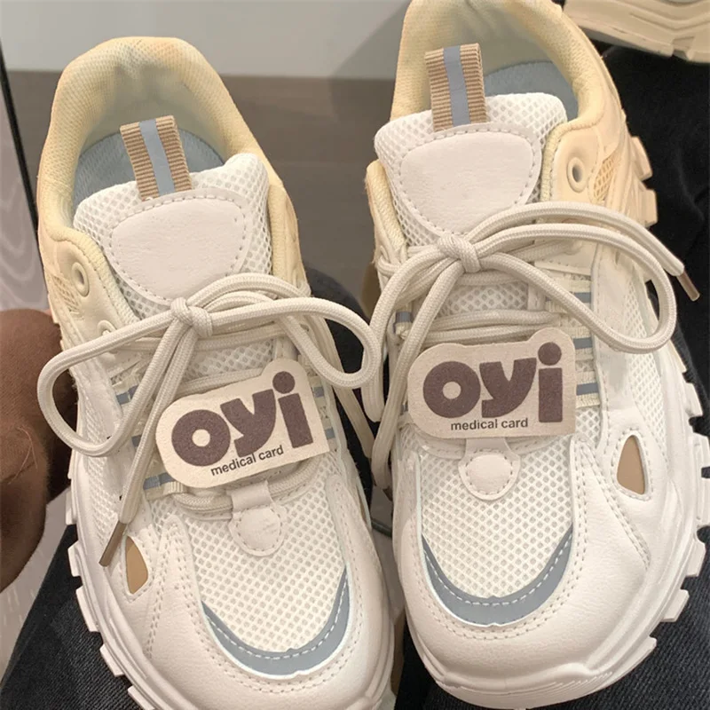 Summer White Women Sneaker Shoes 2023 New Breathable Mesh Ladies Vulcanized Shoes Platform Woman Girls Casual Shoes Footwear