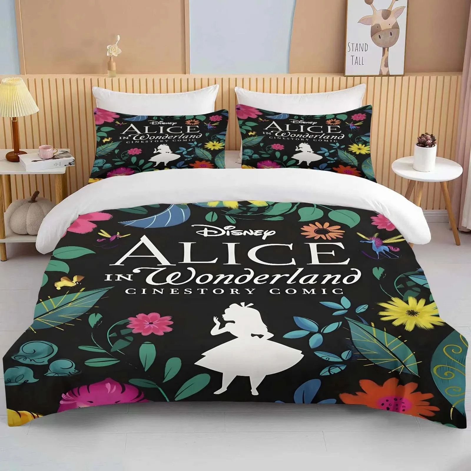 Наволочка с пододеяльником Disney Princess Alice домашний комплект постельного белья