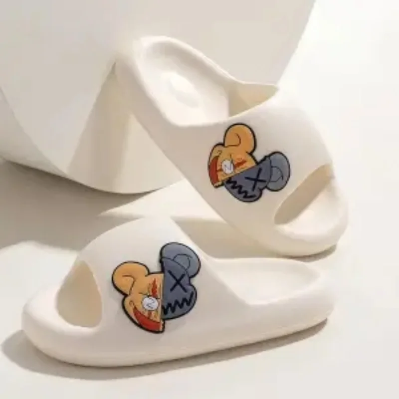 BEVERGREEN Thick Sole Women Slippers Luxury Personality Bear Design Slides Bathroom Beach Indoor Sandals Summer Couple Shoes