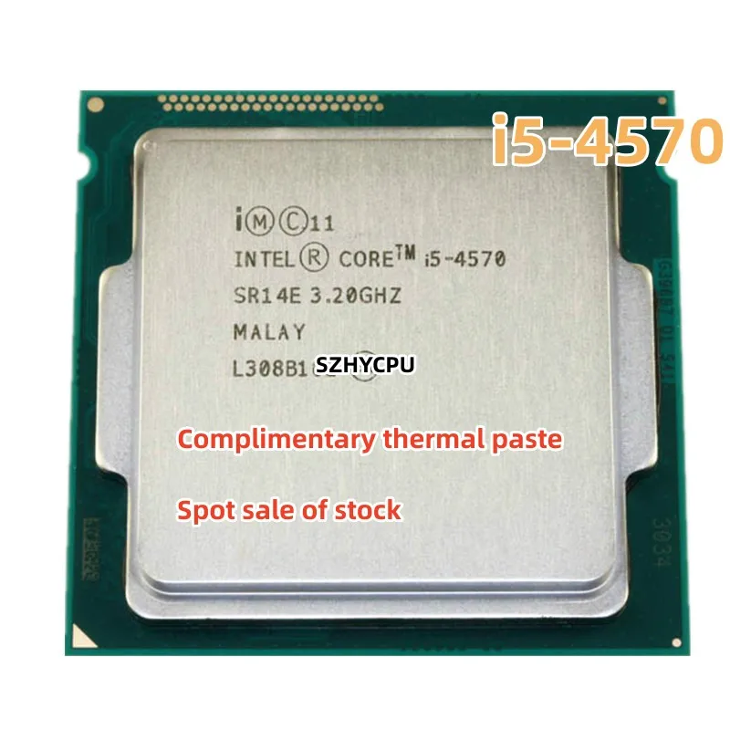

Бывший в употреблении процессор Intel Core i5 4570 четырехъядерный 3,2 ГГц LGA 1150 процессор для настольного компьютера бесплатная термопаста распродажа в наличии