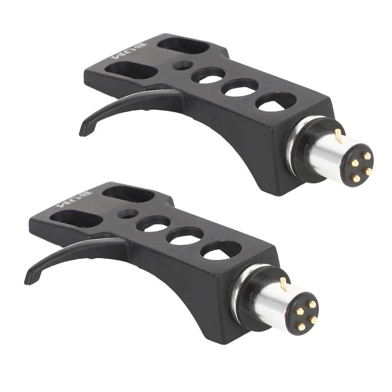 Top Deals 2X Black Turntable Headshell For Technics For Other Turntables 4 Pin Contacts Fit Phono Turntables Headshell
