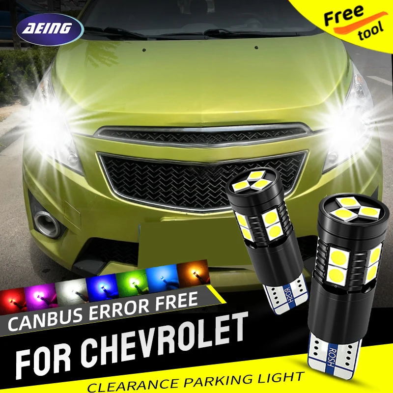 2×T10 W5W LED Clearance Side Marker Parking Light Bulb No Error For Chevrolet Equinox Matiz Nubira Niva Spark Orlando Malibu 5/7