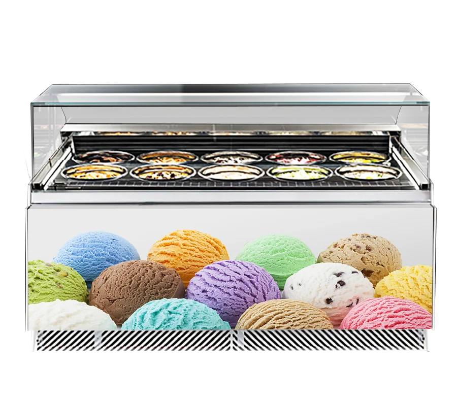 Традиционный итальянский стиль pozzetti витрина для мороженого с морозильной