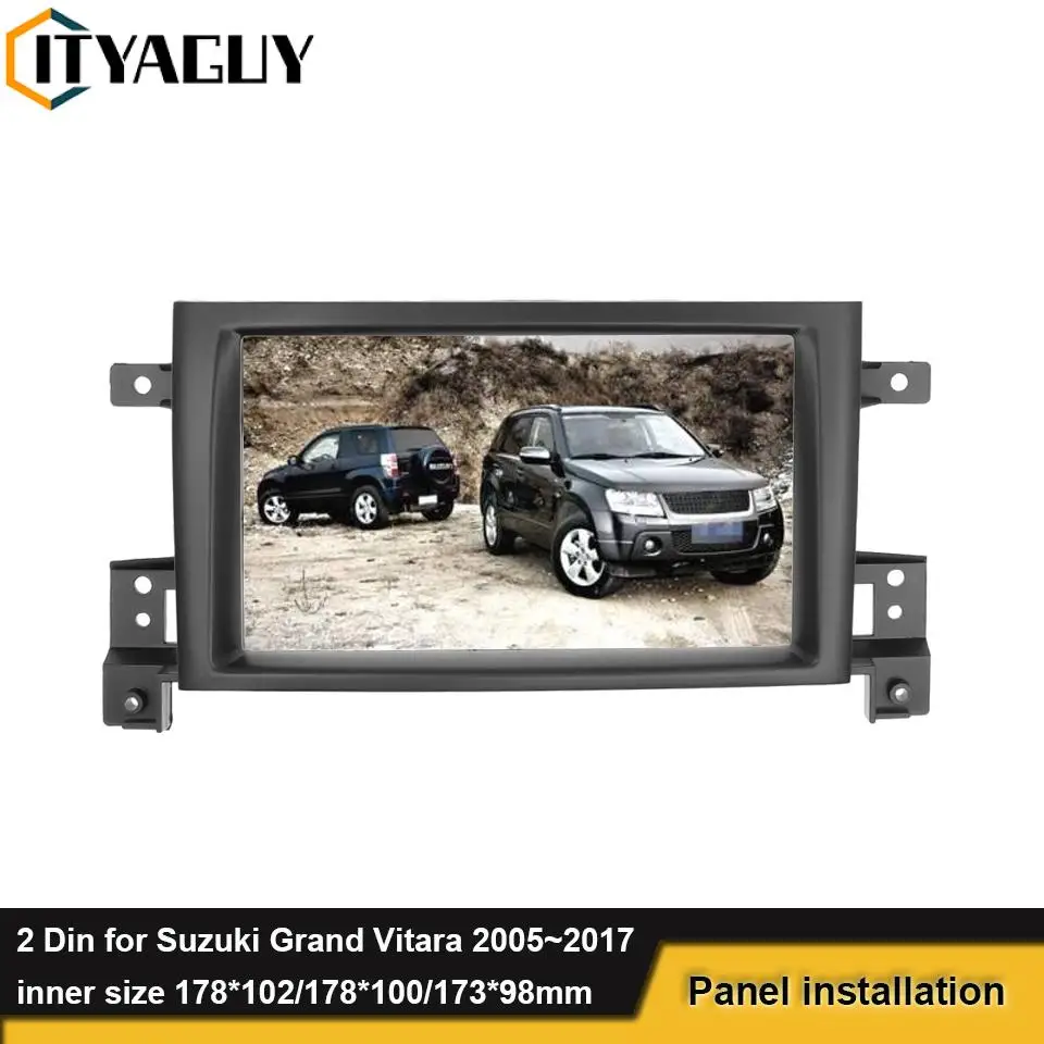 2 Din DVD Stereo Frame Car Radio Fascia For Suzuki Grand Vitara 2005 - 2014 Auto Radio Panel Mounting Dashboard Bezel Trim Kit